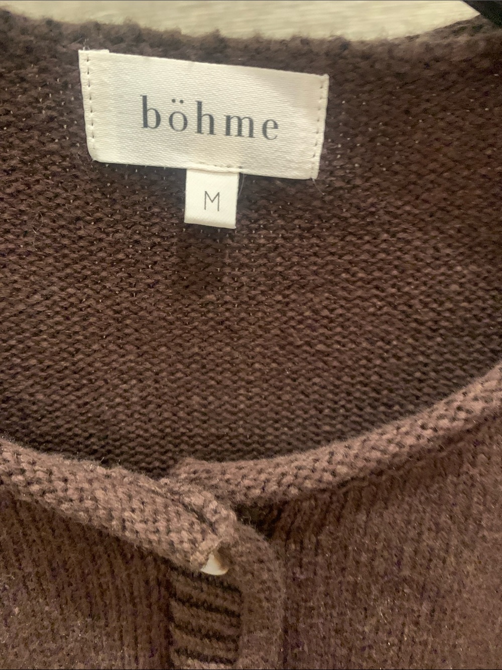 Dark Brown Sleeveless Button-Front Knit Vest - Picture 4 of 5